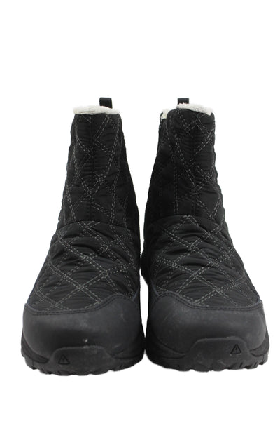 Keen Womens Quilted Detail Winter Ankle Boots Black Size 9.5