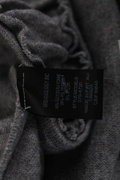 Pure Essence Womens Gray Rayon High Neck Long Sleeve Coatigan Size S