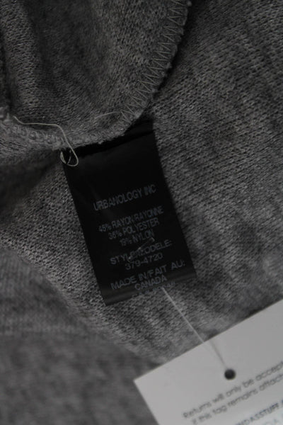 Pure Essence Women Gray High Neck Long Sleeve Coatigan Size L
