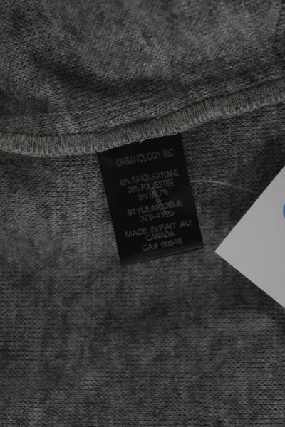 Pure Essence Women Cardigan Gray Mock Neck Long Sleeve Size XL