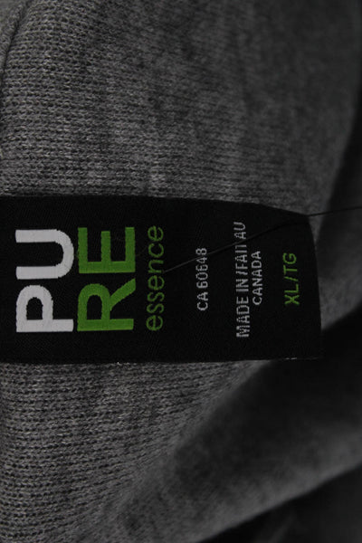 Pure Essence Women Cardigan Gray Mock Neck Long Sleeve Size XL