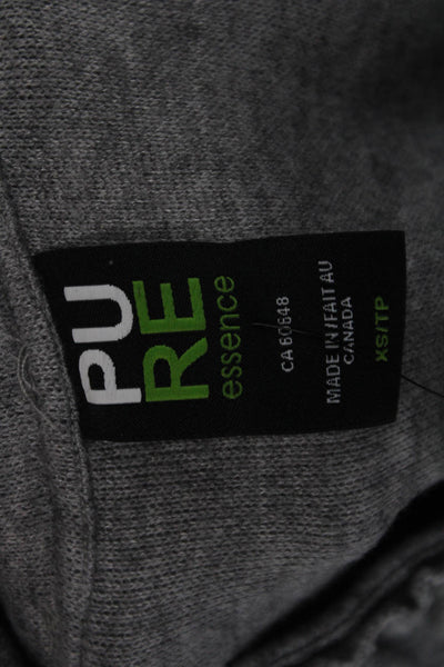 Pure Essence Womens Gray Mock Neck Long Sleeve Sweater Size XS