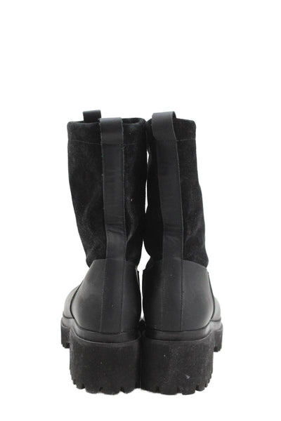 Freda Salvador Womens Suede Drawstring Ankle Boots Black Size 7