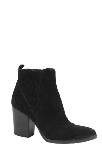 MARC FISHER LTD Womens Suede Pointed Toe Ankle Boots Black Size 7 Medium