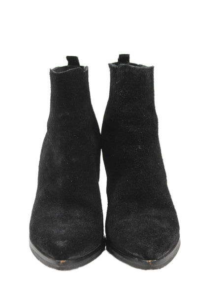 MARC FISHER LTD Womens Suede Pointed Toe Ankle Boots Black Size 7 Medium