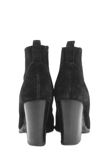 MARC FISHER LTD Womens Suede Pointed Toe Ankle Boots Black Size 7 Medium