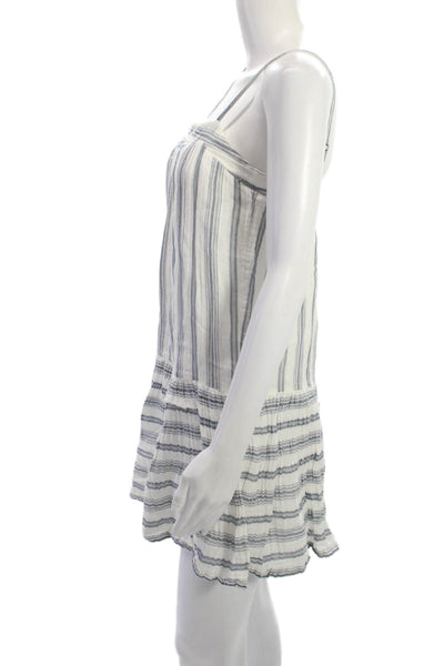 Soft Joie Womens White Striped Slip Dress Sleeveless Cotton Button Size XS
