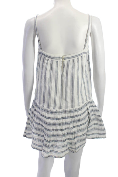 Soft Joie Womens White Striped Slip Dress Sleeveless Cotton Button Size XS
