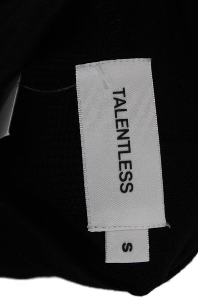 Talentless Womens Bodycon Mini Dress Black Mock Neck Sleeveless Cotton Size S