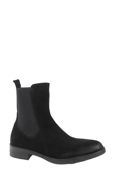 Emanuele Crasto Womens Slip On Block Heel Suede Ankle Booties Black Size 38