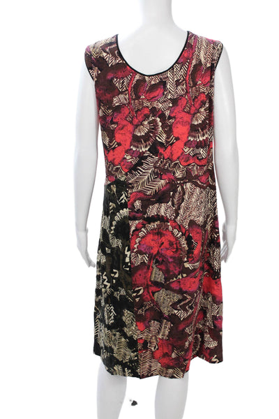 Nic + Zoe Women Sheath Dress Black Floral Sleeveless Rayon Size 2X