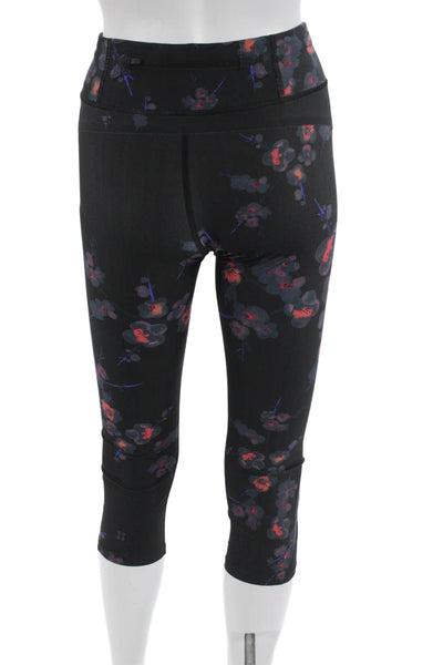 Sweaty Betty Women Capri Floral Leggings Black Size XS