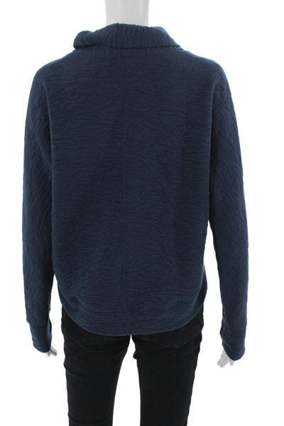 Zella Women Mock Neck Pullover Sweatshirt Dark Blue Size XS