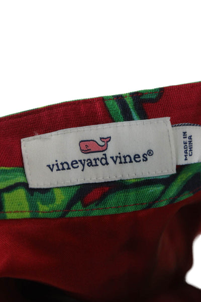 Vineyard Vines Womens A-Line Mini Skirt Green Graphic Print Size 2