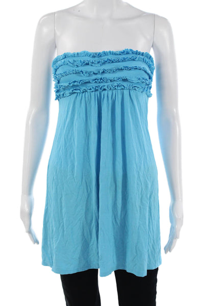 BCBG Max Azria Women Sleeveless Tunic Light Blue Size XS