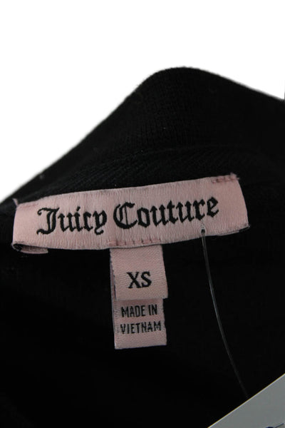 Juicy Couture Womens Pullover Sweatshirt Black Size XS