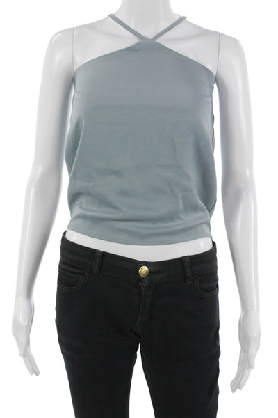 NBD Womens Camisole Gray Sleeveless Solid Polyester Button Size 2XS