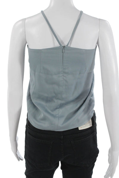 NBD Womens Camisole Gray Sleeveless Solid Polyester Button Size 2XS