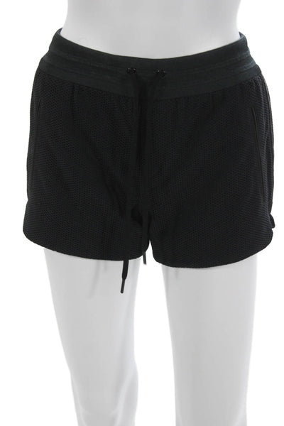 Rag & Bone Women Sweat Shorts Black Cotton Drawstring Size 2XS