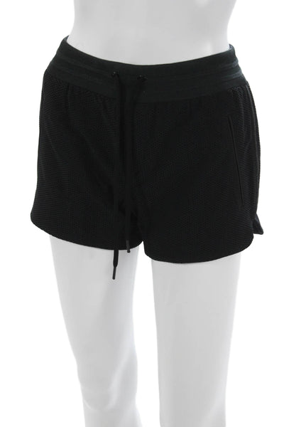 Rag & Bone Women Sweat Shorts Black Cotton Drawstring Size 2XS