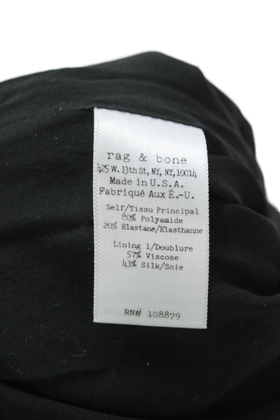 Rag & Bone Women Sweat Shorts Black Cotton Drawstring Size 2XS