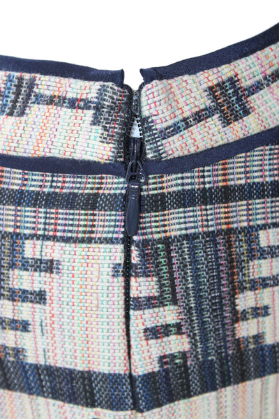 BCBG Max Azria Women Aztec Geometric Cotton Zip Shorts Beige Size 0