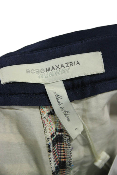 BCBG Max Azria Women Aztec Geometric Cotton Zip Shorts Beige Size 0