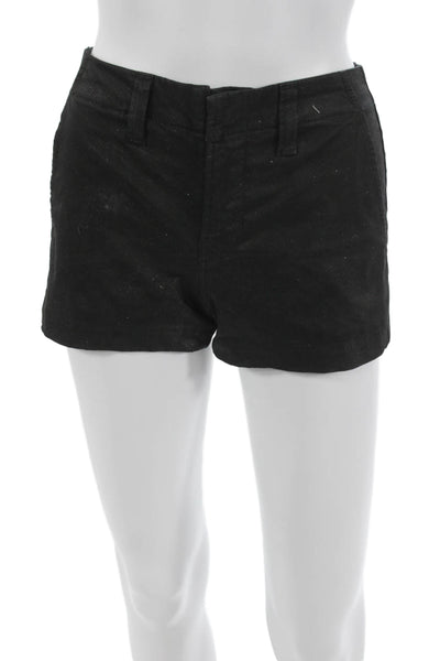 J Brand Women Chino Shorts Black 100% Cotton Size 23