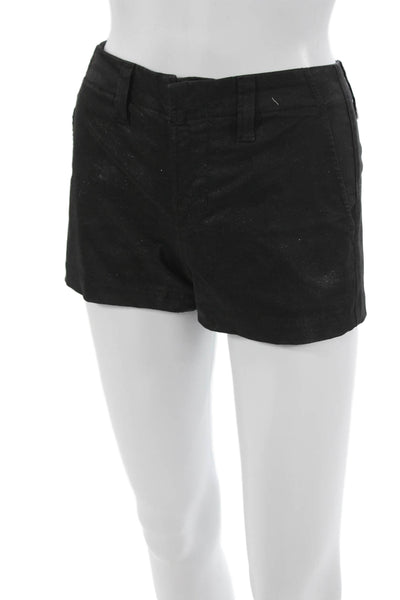 J Brand Women Chino Shorts Black 100% Cotton Size 23