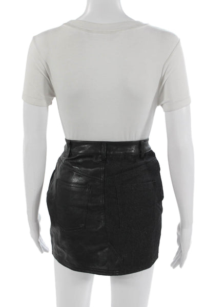 Superdown Women Black Mini Pencil Skirt 100% Polyester Size 2XS