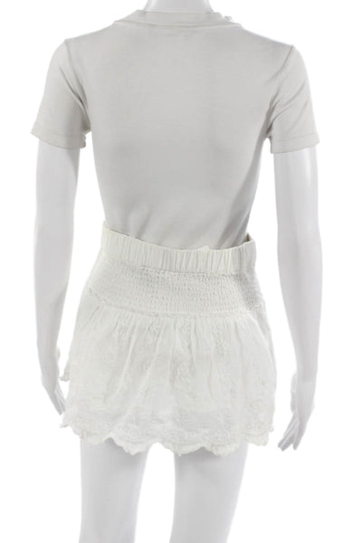 Joes Womens Peasant Mini Skirt White Floral Polyester Size XS