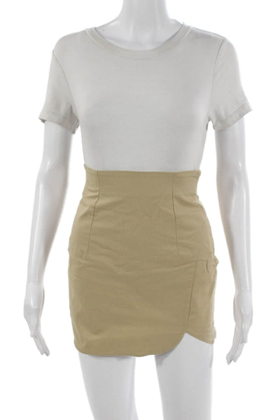 Superdown Women Mini Pencil Skort Beige Size 2XS