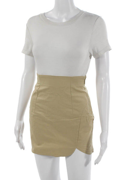 Superdown Women Mini Pencil Skort Beige Size 2XS