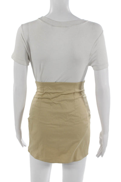 Superdown Women Mini Pencil Skort Beige Size 2XS
