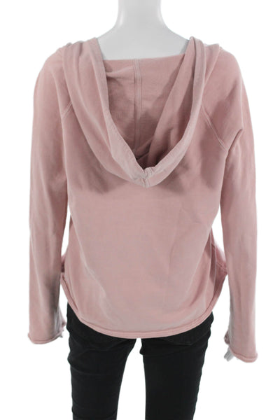 Sanctuary Womens Pullover Hoodie Pink Cotton Size XS