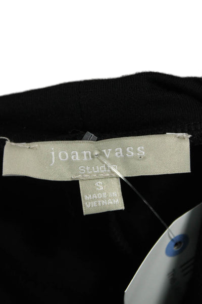Joan Vass Womens Shift Dress Black Sleeveless Mock Neck Short Size S