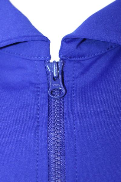 Athleta Women Full-zip Hoodie Blue Long Sleeve Drawstring Size S
