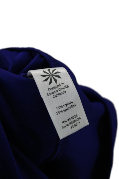 Athleta Women Full-zip Hoodie Blue Long Sleeve Drawstring Size S
