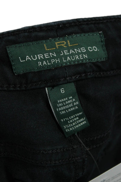 Lauren Ralph Lauren Womens Black Ankle Cropped Pants Size 6