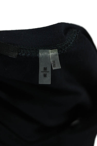 Tahari Women Black Basic Tunic Round Neck Short Sleeve Size M