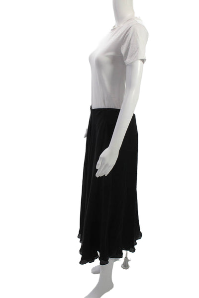 The Row Womens A-Line Black Silk Knee Length Skirt Size 4