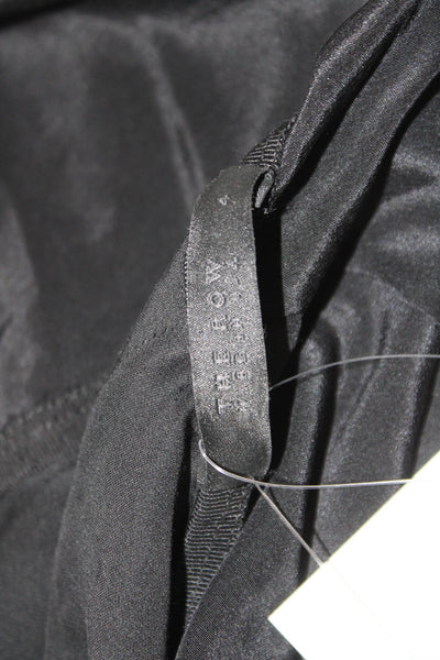 The Row Womens A-Line Black Silk Knee Length Skirt Size 4