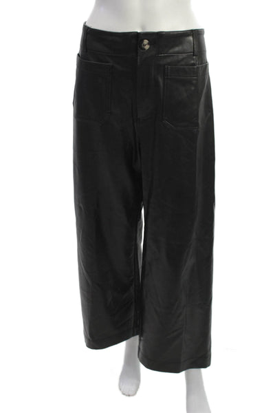 Maeve Anthropologie Womens Cropped Biker Pants Black Size 29