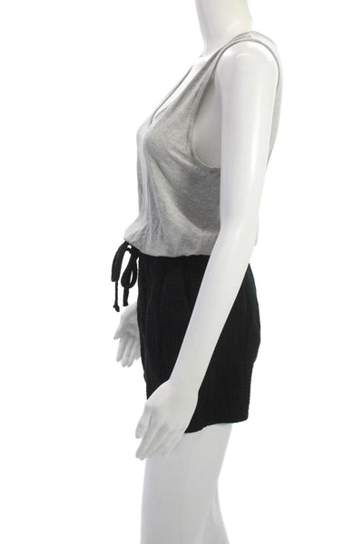 Drew Women Black Sleeveless V Neck Romper Size XS