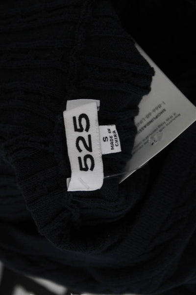 525 Women Pullover Hoodie Dark Blue Drawstring Long Sleeve Size S