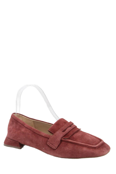 Clarks Womens Suede Slide On Loafers Red Size 7 Medium