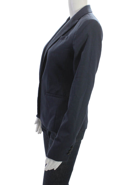 Banana Republic Women Dark Blue Wool Blend Blazer Size 0