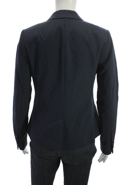 Banana Republic Women Dark Blue Wool Blend Blazer Size 0