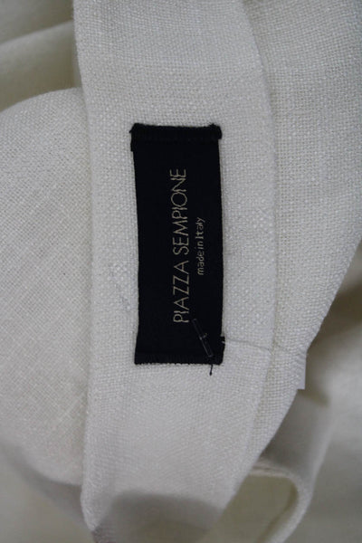 Piazza Sempione Womens White Shift Kaftan Dress Knee Length Zip Size 48