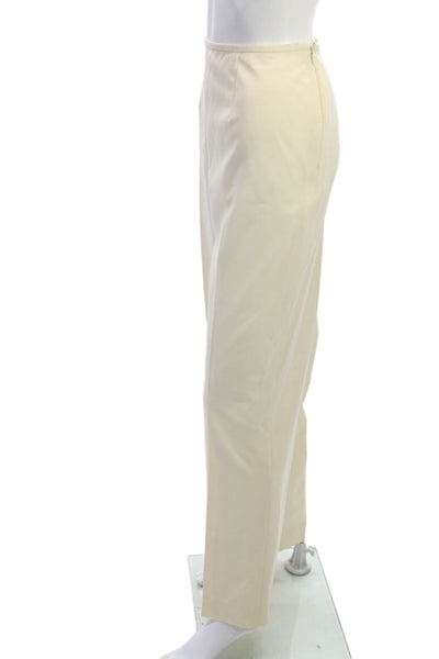 Escada Women Dress Pants Beige Wool Solid Hook & Eye Size 42